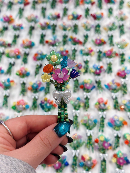 Mystery Beaded Flower Bouquet Magnet