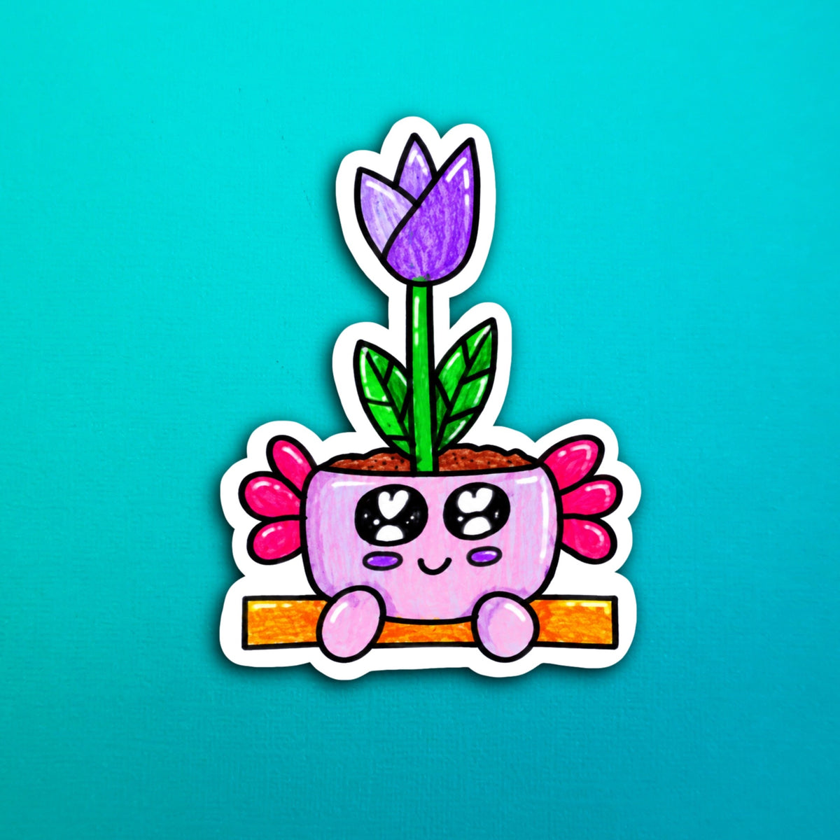 Pari's Axopotl Waterproof Sticker!