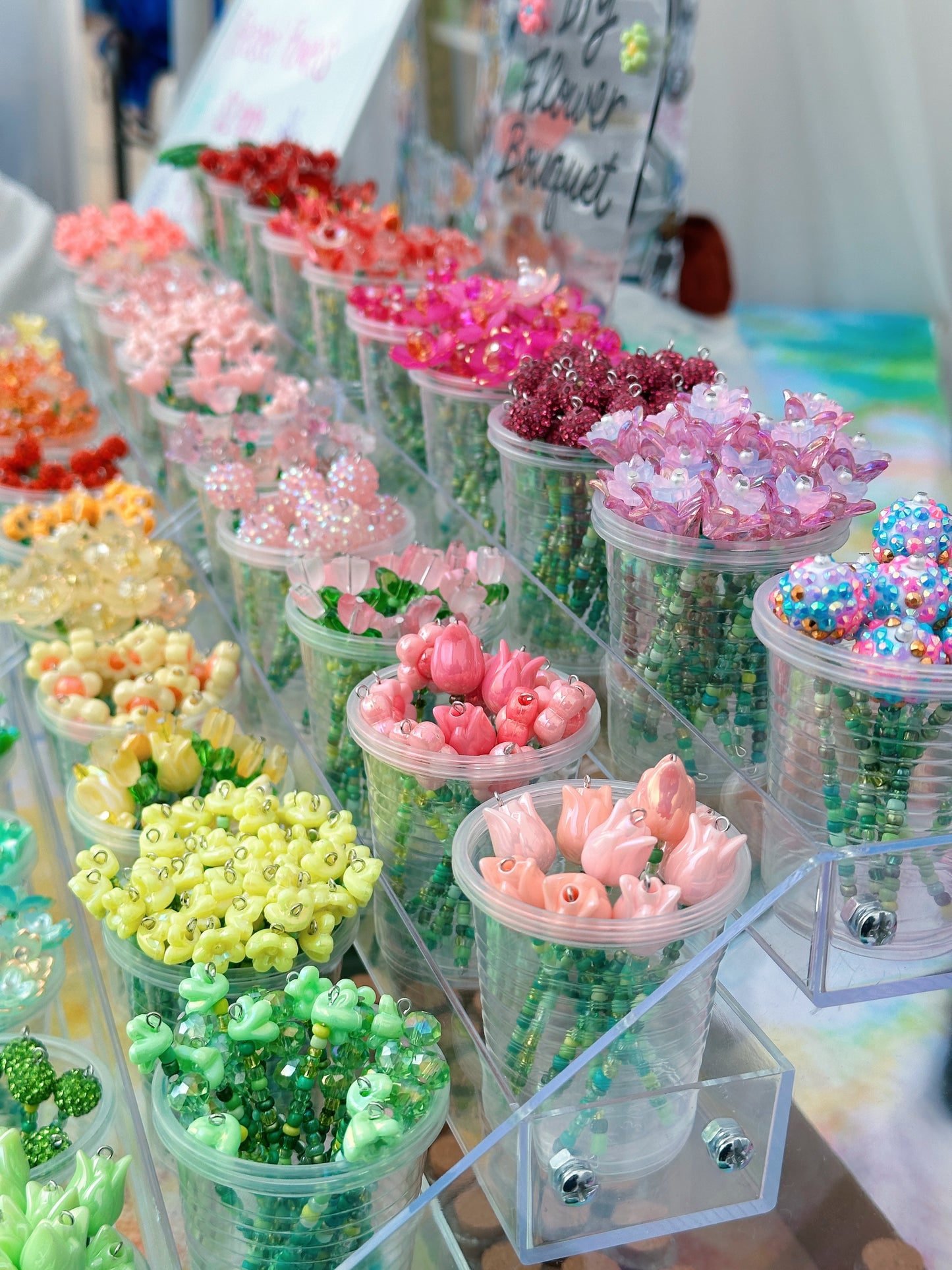 Mystery Beaded Flower Bouquet in a Vase