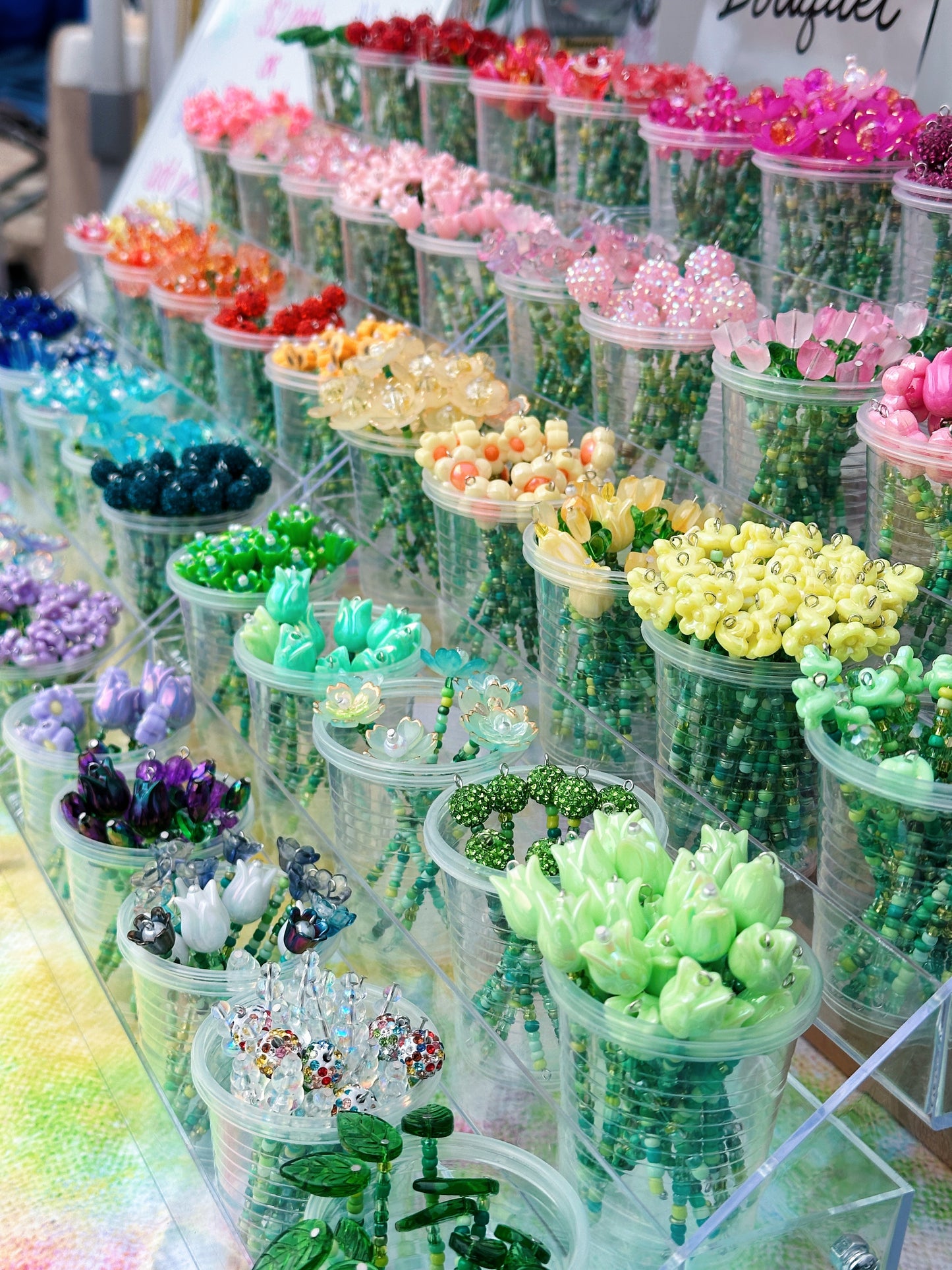 Mystery Beaded Flower Bouquet in a Vase