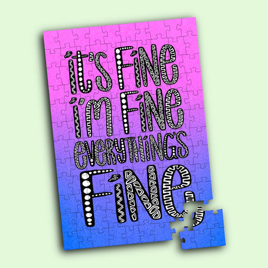 Purple Everything's Fine Puzzle