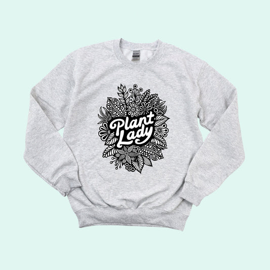 B&W Plant Lady Crewneck!
