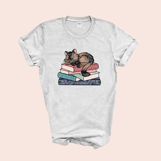 Brown and Black Book Cat T-shirt!