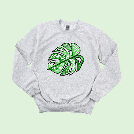 Monstera Leaf Crewneck!