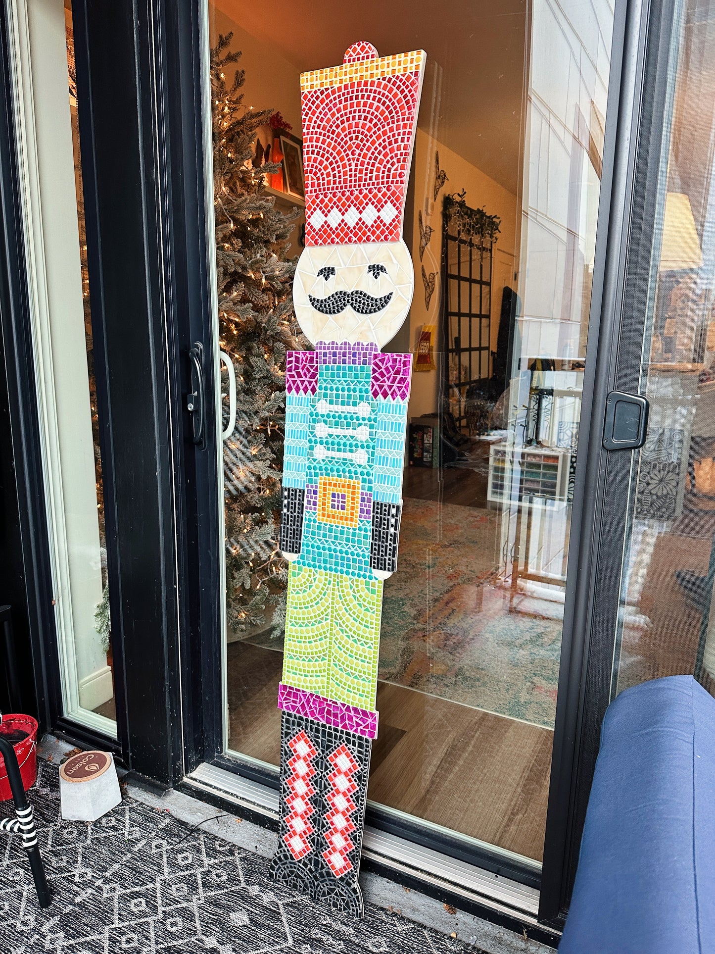 Downloadable Nutcracker Mosaic Coloring Page