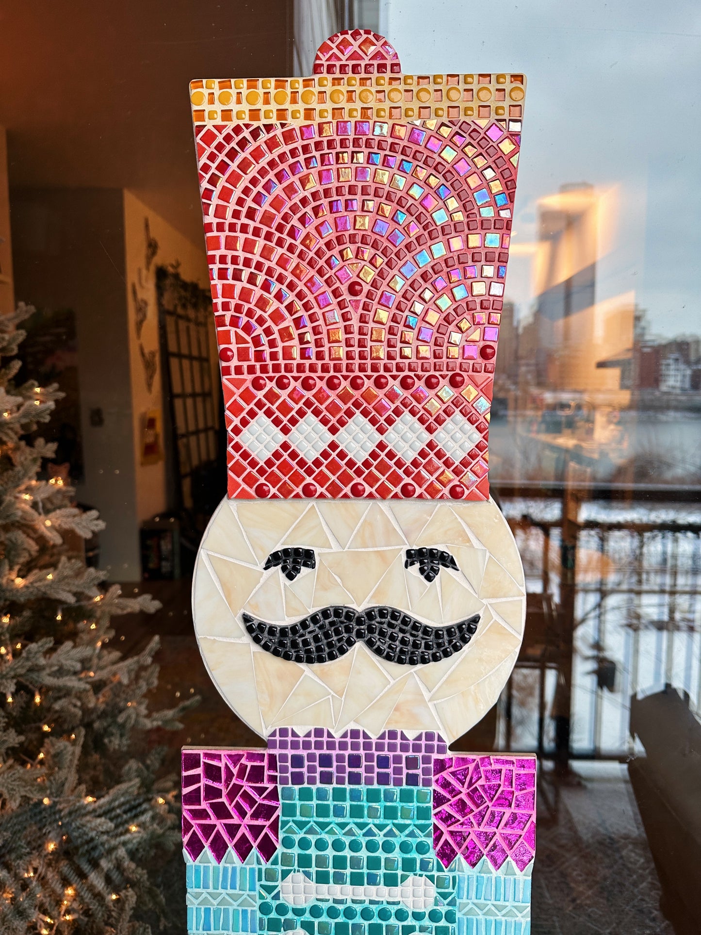 Downloadable Nutcracker Mosaic Coloring Page