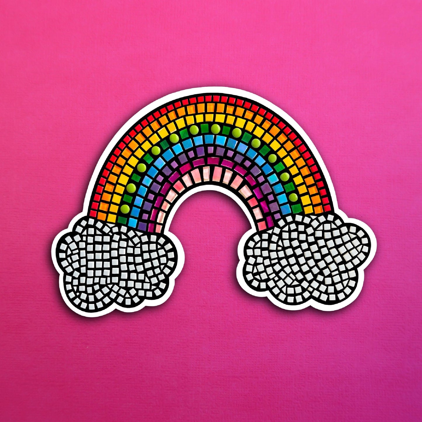 Black Grout Rainbow Waterproof Sticker
