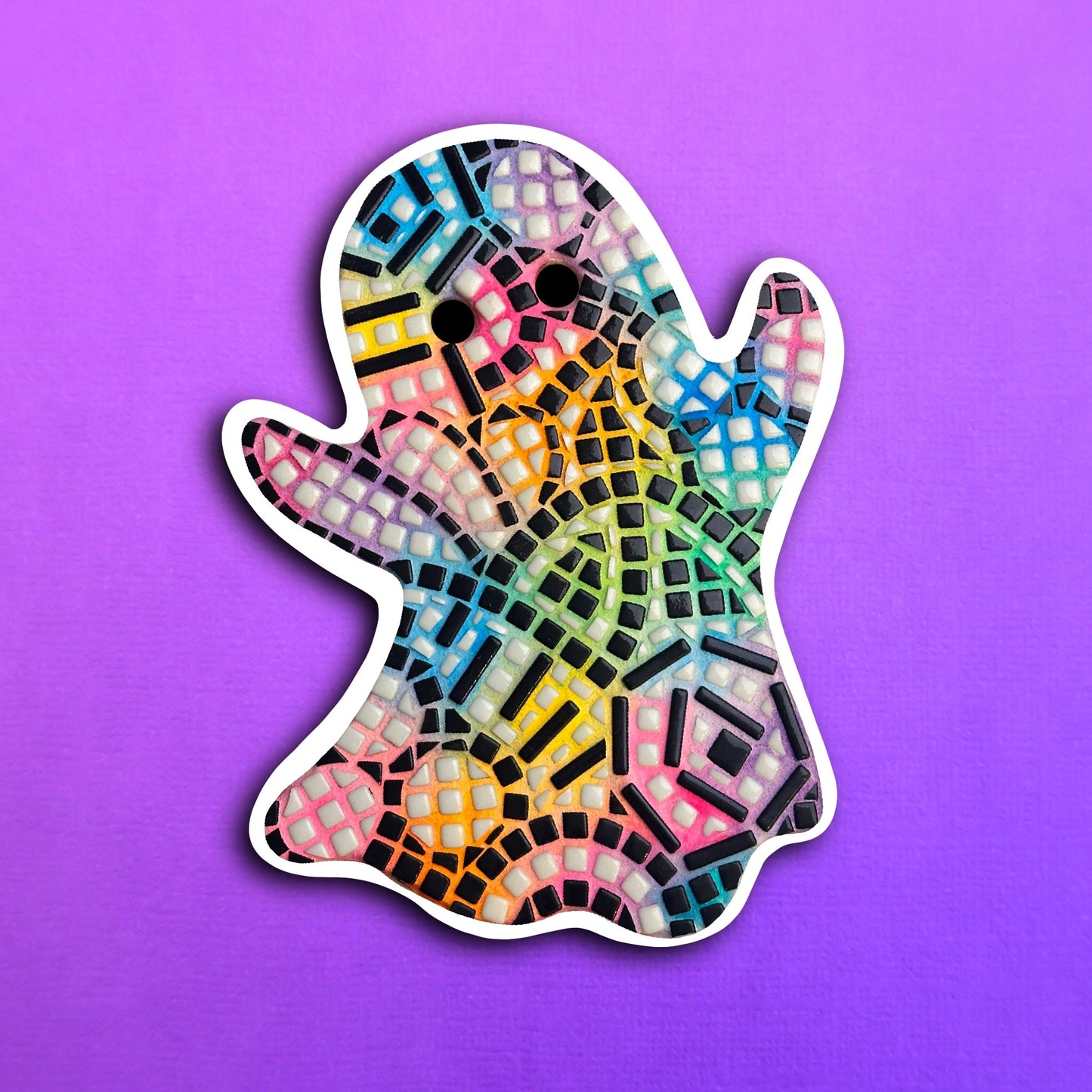 Rainbow Ghost Mosaic Waterproof Sticker