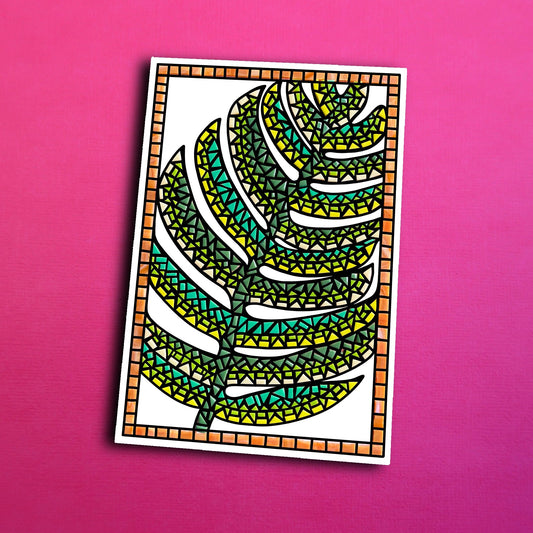 Fern Mosaic Waterproof Sticker