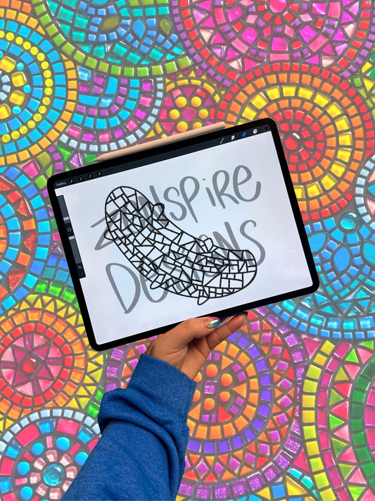 Downloadable Pickle Mosaic Coloring Page