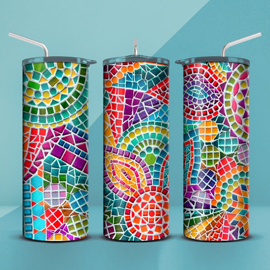 Colorful Mosaic Tumbler 20oz