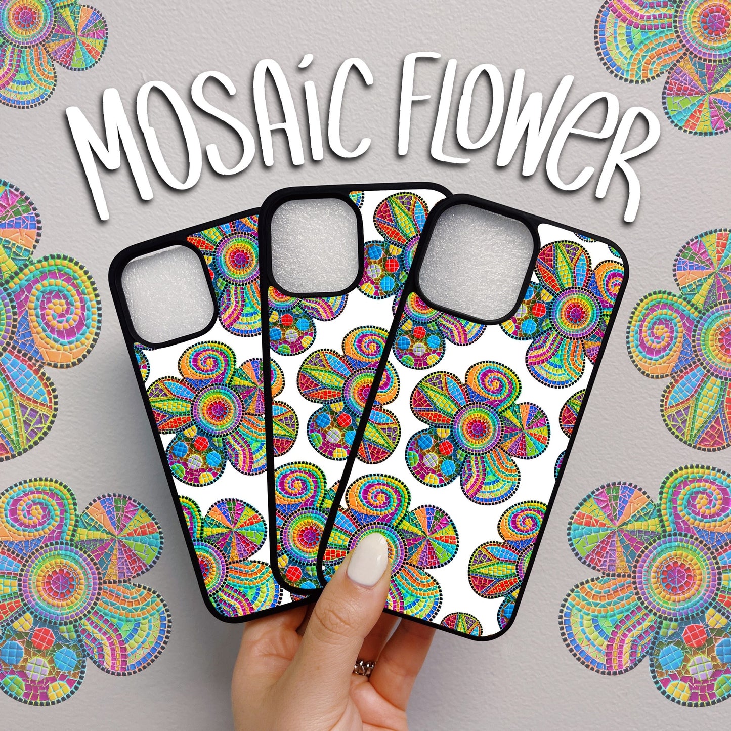 Groovy Flower Mosaic iPhone Case
