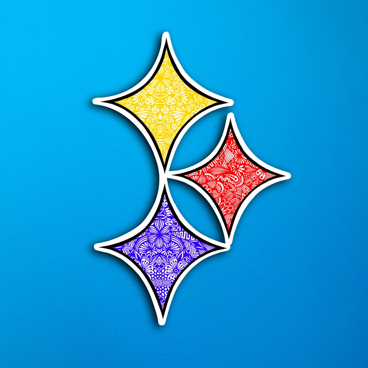 Pittsburgh Three Diamonds Waterproof Sticker