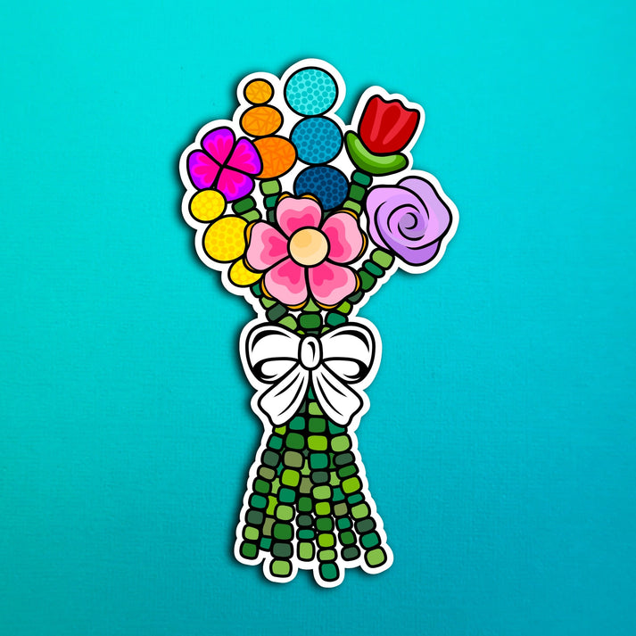 Beaded Flower Bouquet Waterproof Sticker – Zenspire Designs
