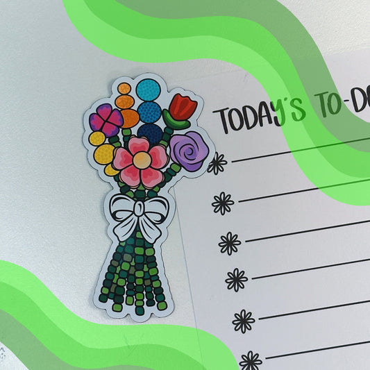Beaded Flower Bouquet Magnet