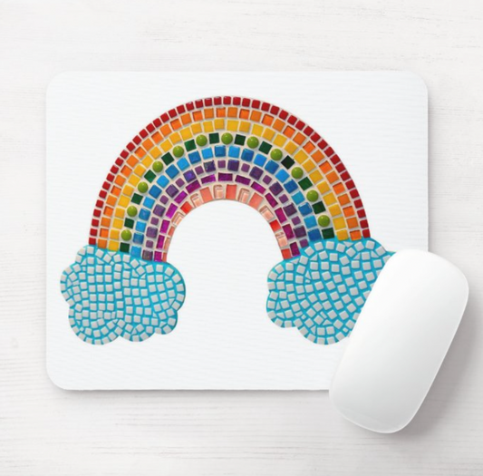 Rainbow Mosaic Mouse Pad