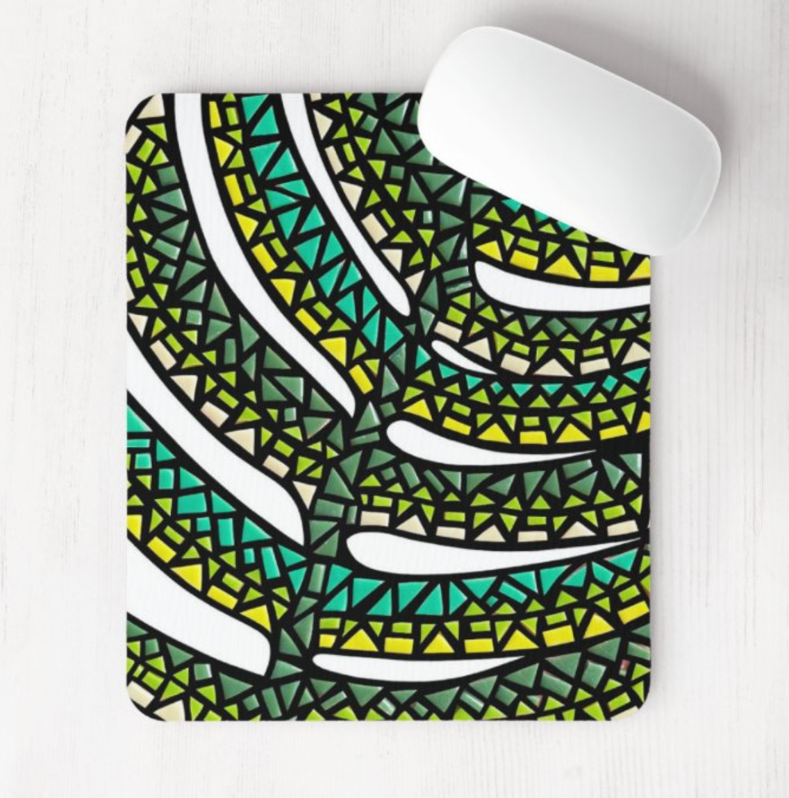 Fern Mosaic Mouse Pad