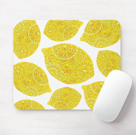 Lemon Mosaic Mouse Pad