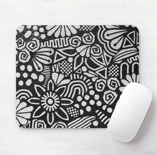 Doodle Mosaic Mouse Pad