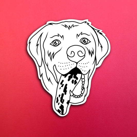 Finn the Dog Simple Line Waterproof Sticker