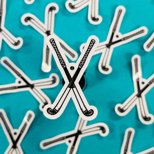 Mini Field Hockey Waterproof Sticker