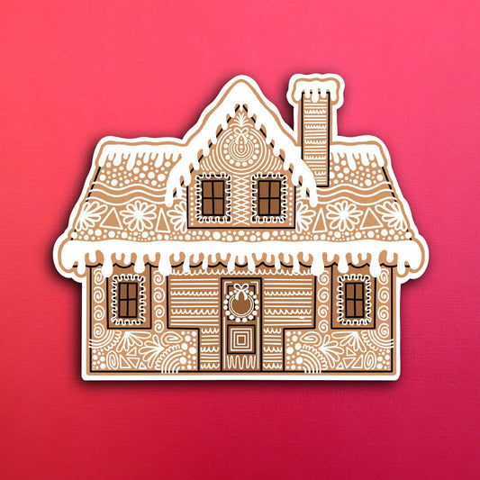 Gingerbread house Waterproof Sticker