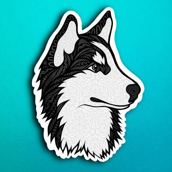 Husky Waterproof Sticker