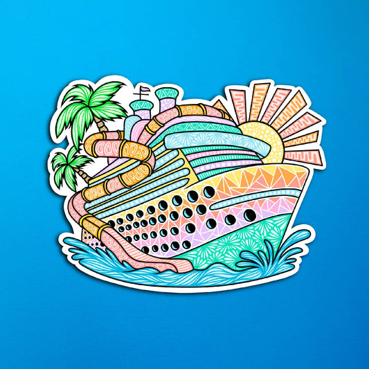 Cruise Ship Waterproof Sticker