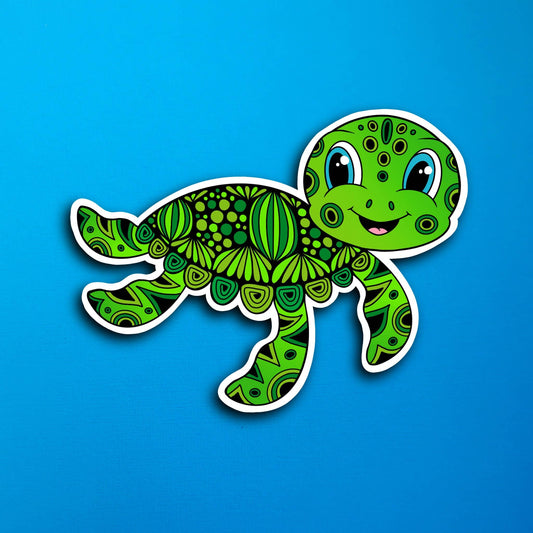 Timmy the Turtle Waterproof Sticker