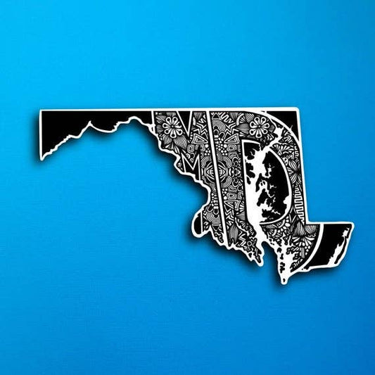 Maryland State Waterproof Sticker
