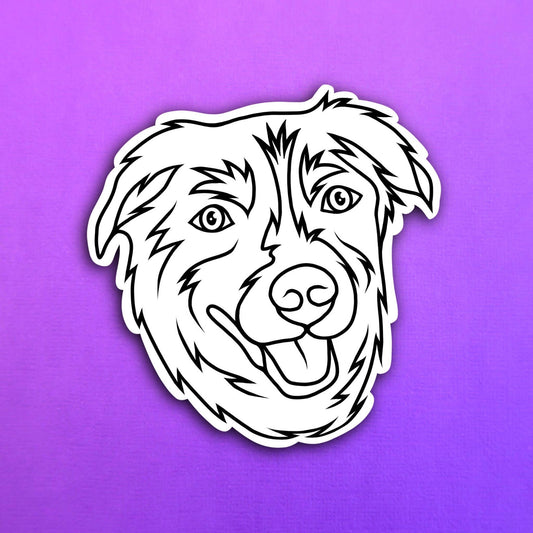 Chloe the Dog Simple Line Waterproof Sticker