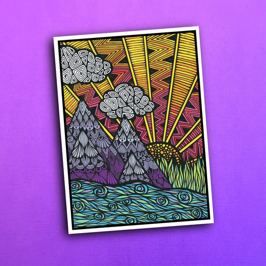 Let's Get Lost Waterproof Sticker