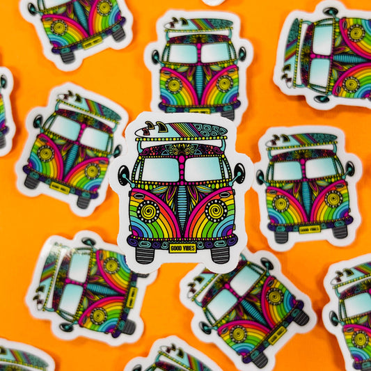 Mini Groovy Van Waterproof Sticker