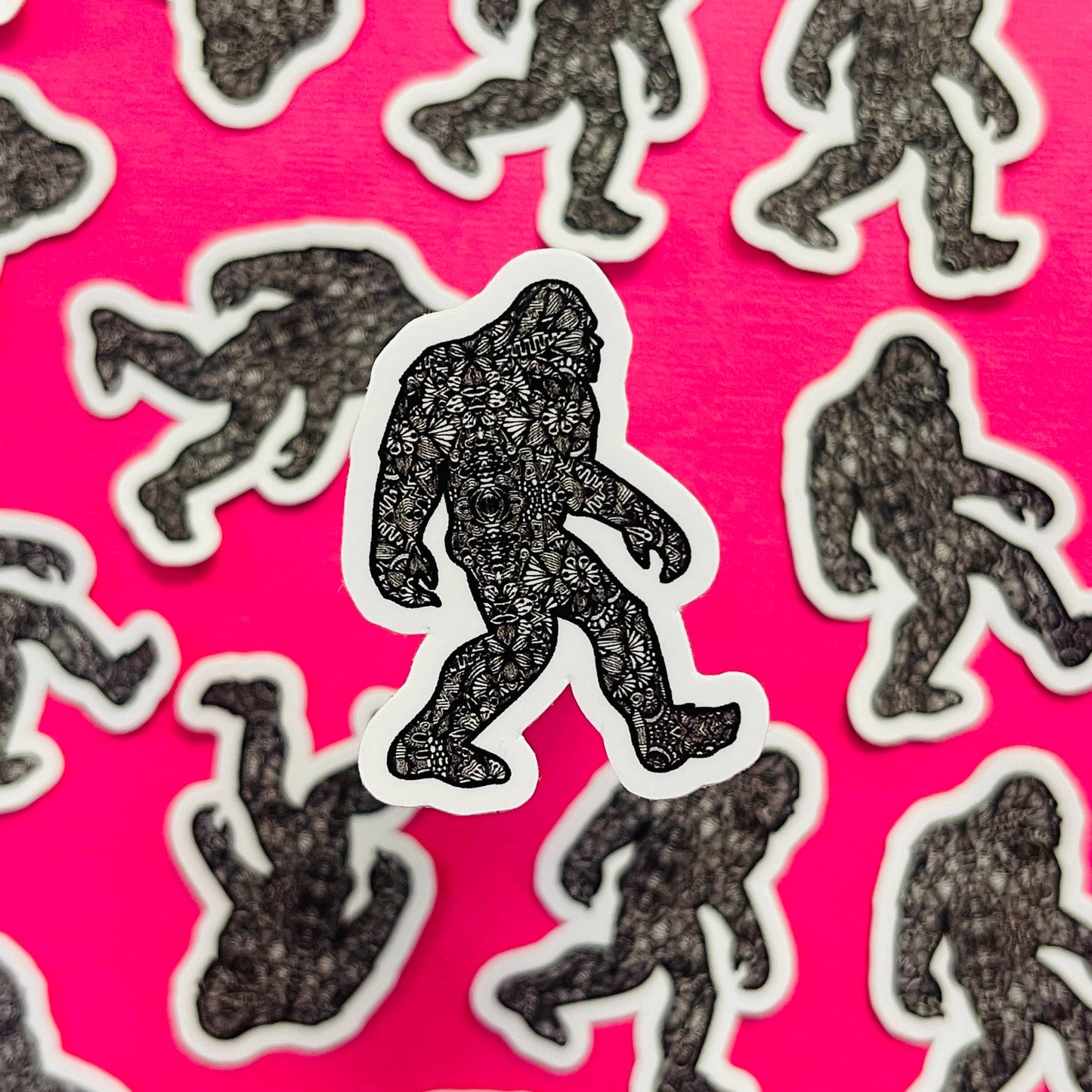 Mini Bigfoot Waterproof Sticker