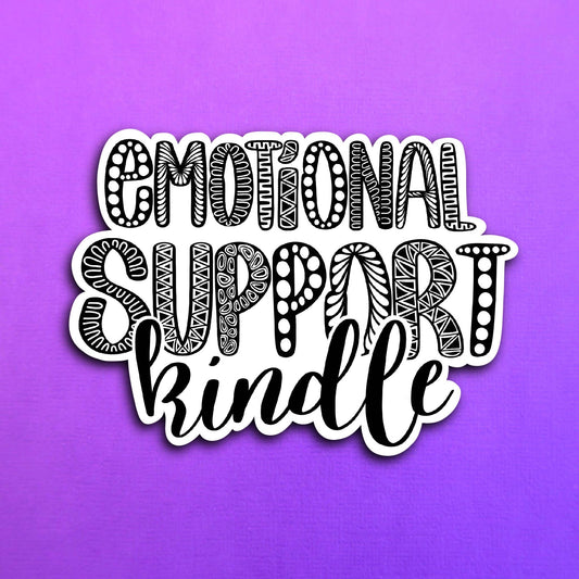 Emotional Support Kindle Waterproof Sticker