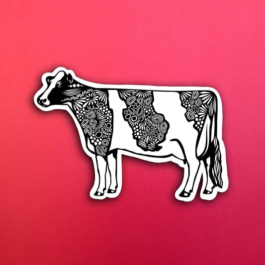 Cow Waterproof Sticker