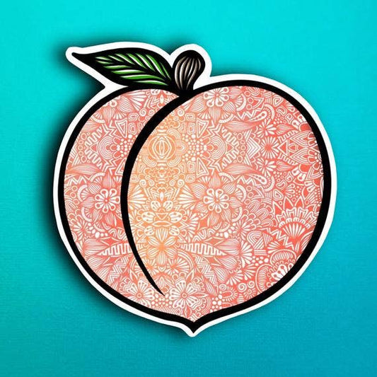 Peach Waterproof Sticker
