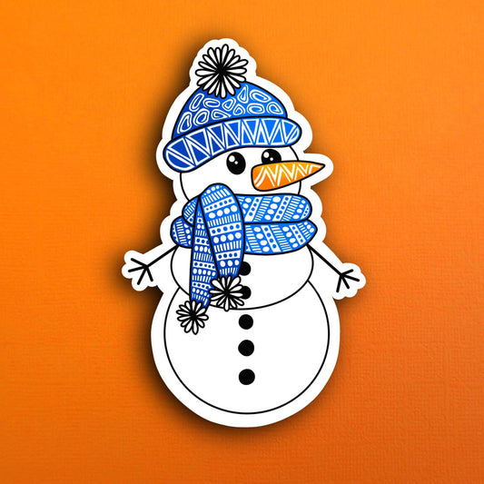 Snowman Waterproof Sticker