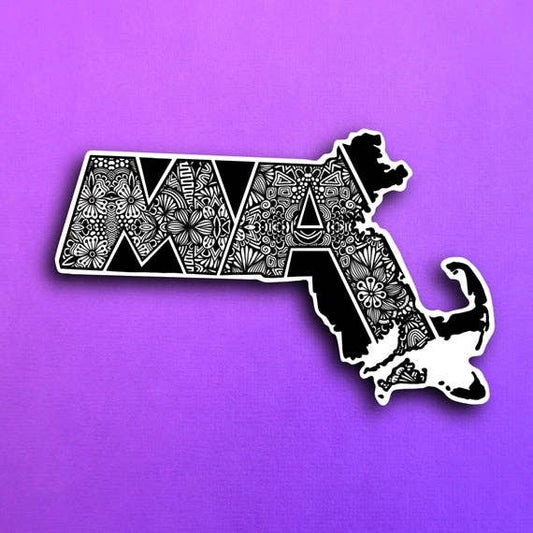 Massachusetts State Waterproof Sticker