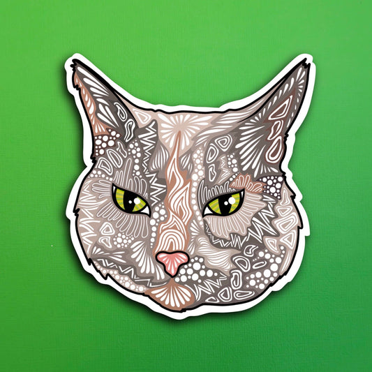 Luna the Cat Waterproof Sticker