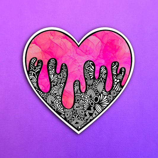 Drippy Heart Waterproof Sticker