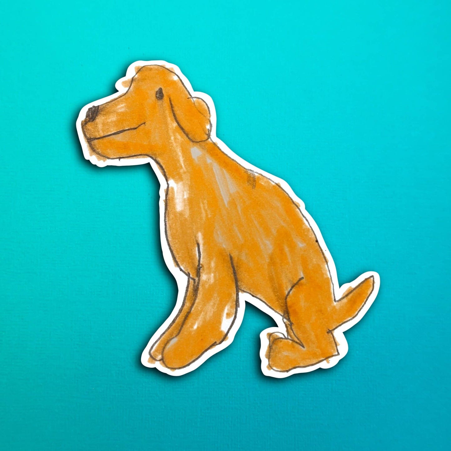 Eli’s Goldie the Golden Retriever Waterproof Sticker