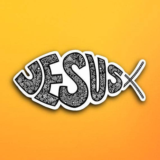 Jesus Fish Waterproof Sticker