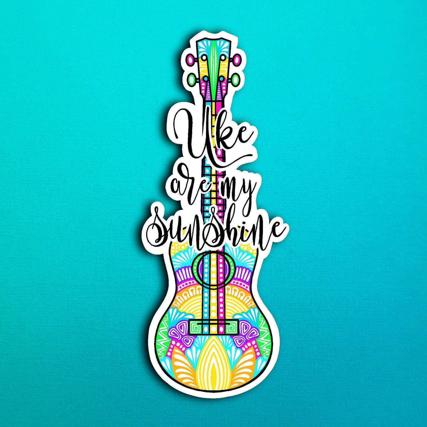 Ukulele Waterproof Sticker