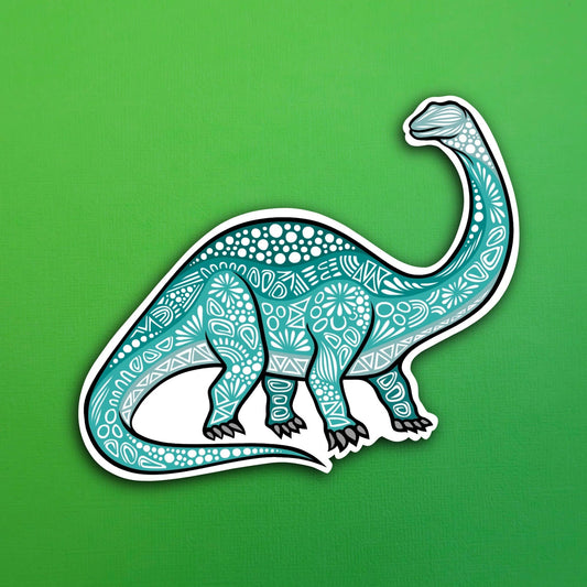 Brontosaurus Dinosaur Waterproof Sticker