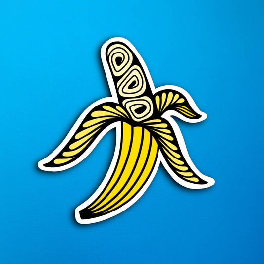 Banana Peal Waterproof Sticker