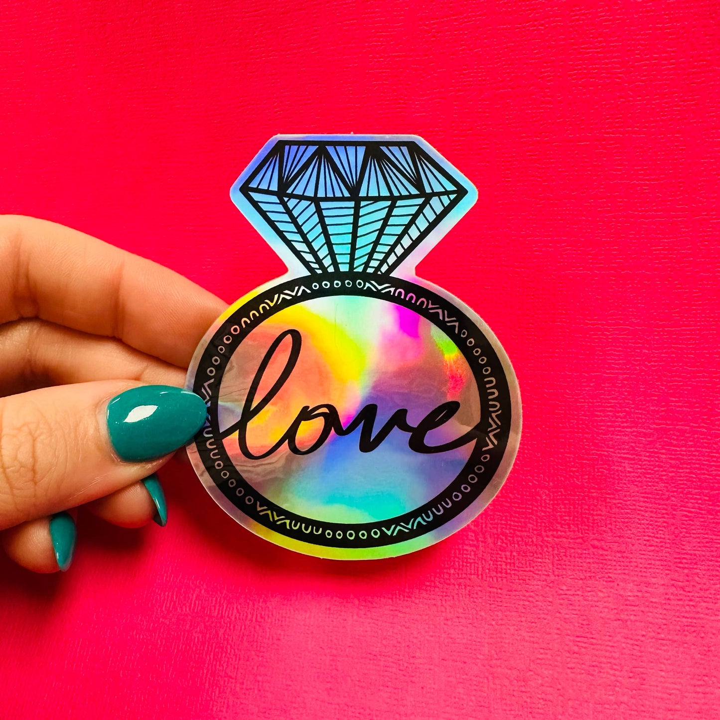 Holo Ring Waterproof Sticker
