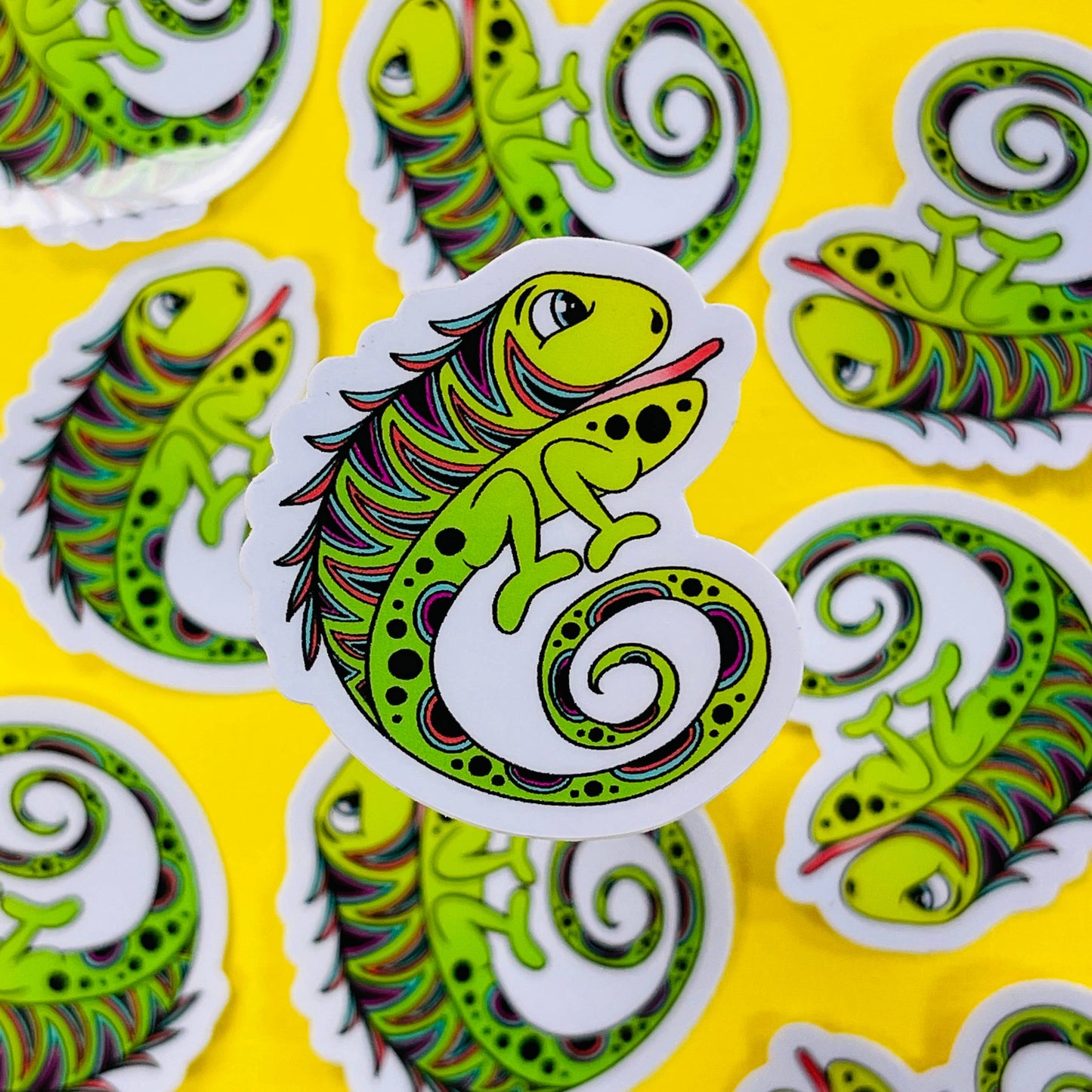 Mini Izzy the Iguana Waterproof Sticker
