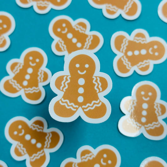 Mini Gingerbread Man Cookie Waterproof Sticker