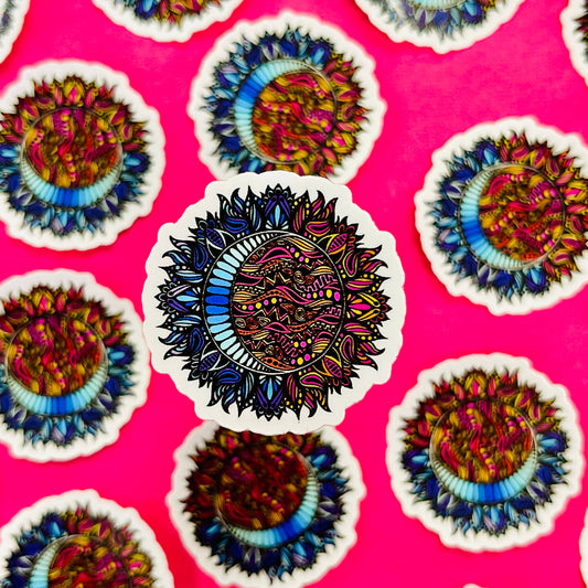 Mini Sun and Moon Waterproof Sticker